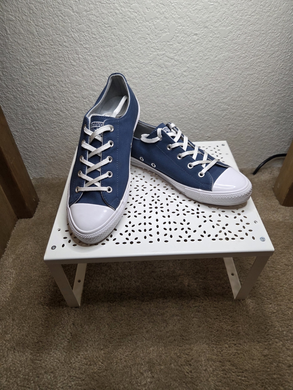 Converse Women's Low-Top Canvas Sneakers - Navy & White
